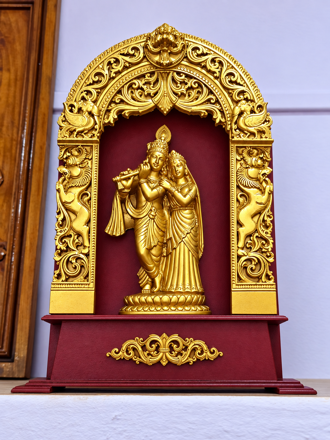 Golden Radha Krishna Shrine